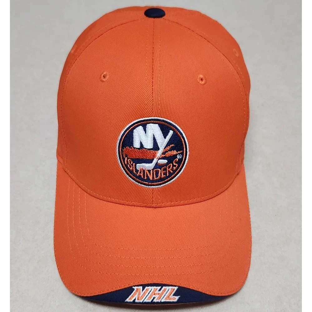 New York NY Islanders Orange Fitted Hat NHL